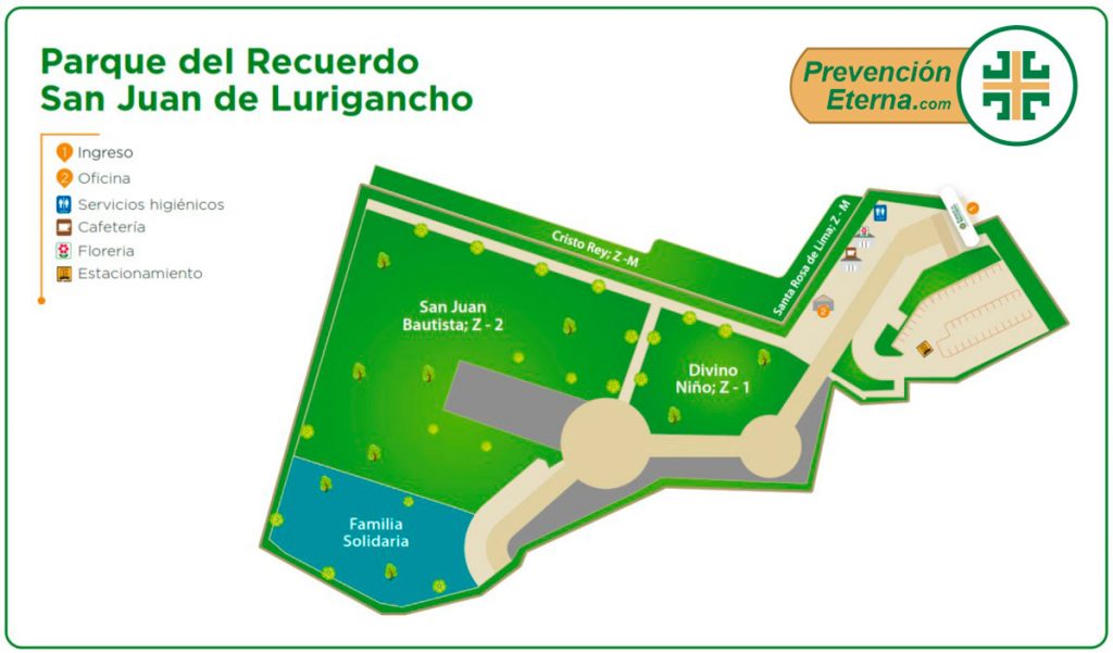 Plano Parque del Recuerdo Camposanto San Juan de Lurigancho